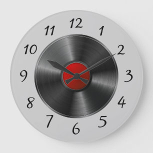 Abgeschiedene Vinylaufzeichnung Große Wanduhr