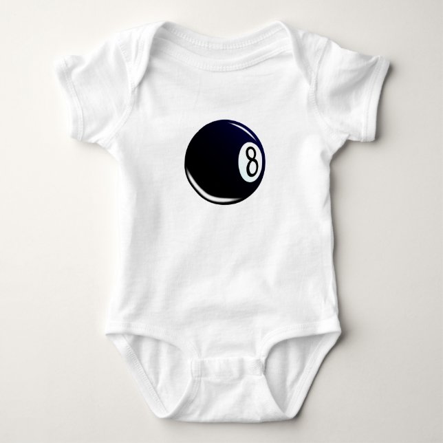 Abgeschiedener Aight Ball Baby Strampler (Vorderseite)