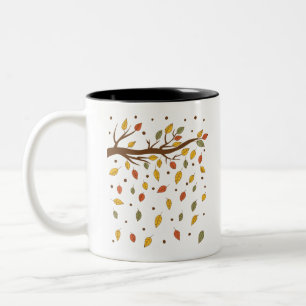 abgeschiedener Blattverzweigung Zweifarbige Tasse