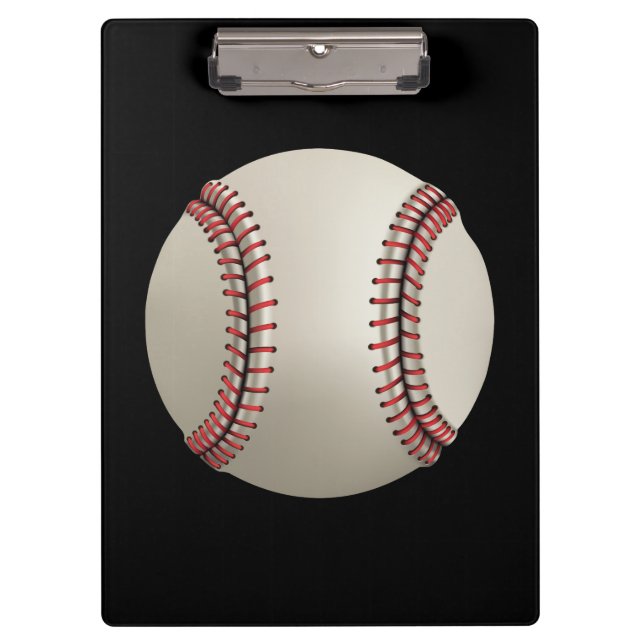 Abgeschiedener Hintergrund des Baseballs Klemmbrett (Vorderseite)