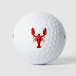 Abgeschiedener roter Hummer Golfball