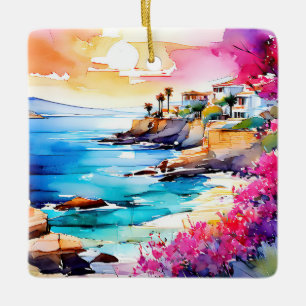 "Abgeschiedener Strand" Keramikornament