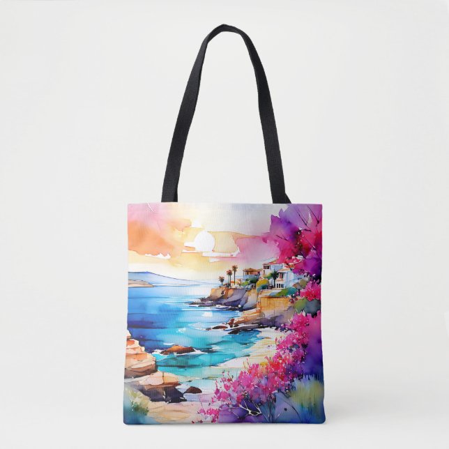 "Abgeschiedener Strand" Tasche (Vorderseite)