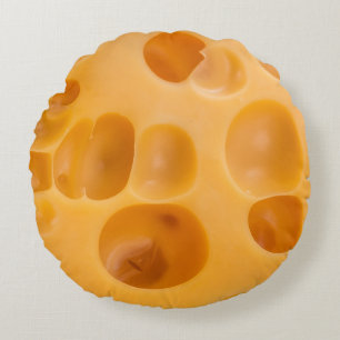 Abgeschiedenes Käsestück, schönes Design Rundes Kissen