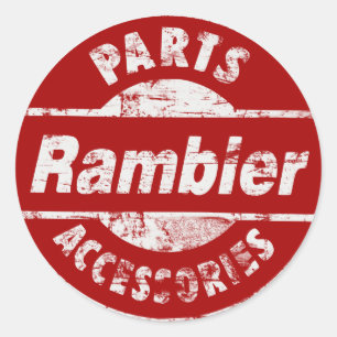 ABGESCHLOSSENE RAMBLER-TEILE RUNDER AUFKLEBER
