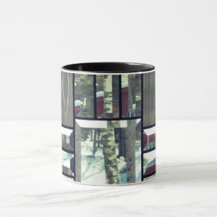 Abgeschrägtes Glas metallisches Aussehen silbergra Tasse