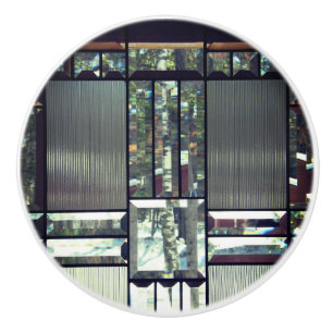 Abgeschrägtes metallisches Silber des Glas- und Keramikknauf