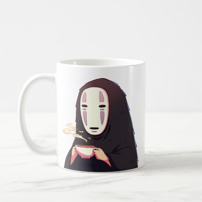 Abgeschwächt - Anime-Tee mit Maske Kaffeetasse (Links)