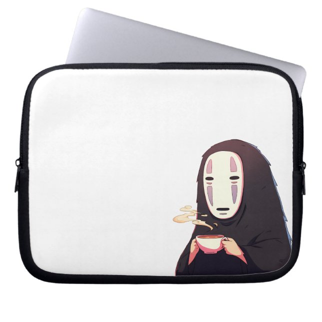 Abgeschwächt - Anime-Tee mit Maske Laptopschutzhülle (Vorderseite)