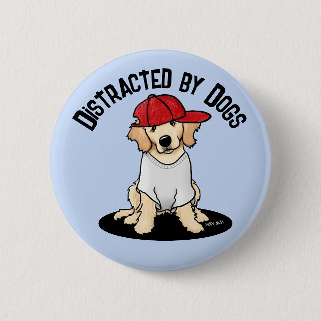 Abgesehen von Hunden Retriever Button (Vorderseite)