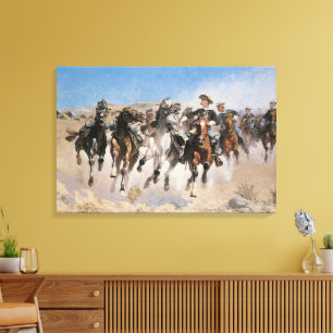 Abgesessen von Frederic Remington, Vintage Cowboys Leinwanddruck