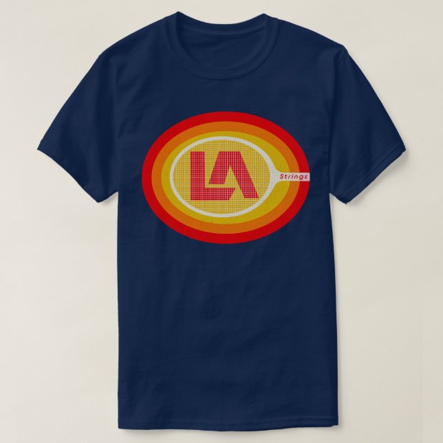 Abgestorbene LA Strings Teams Tennis 1973 T-Shirt (Design vorne)