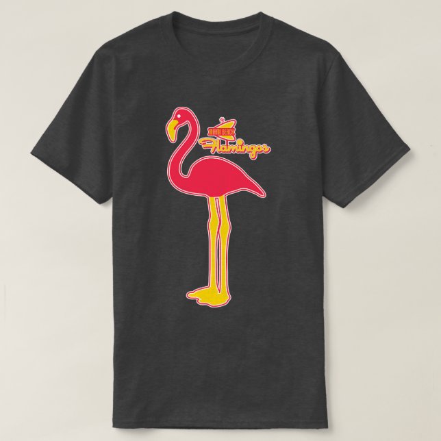 Abgestorbenes Miami Beach Flamingos Baseball Team T-Shirt (Design vorne)