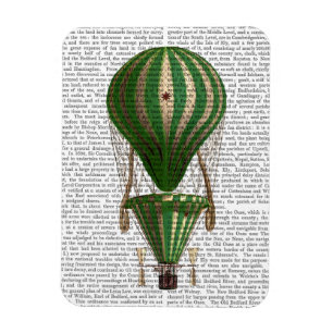 Abgestuftes Heißluft-Ballon-Grün Magnet