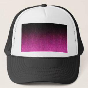 Abgestürzter rosa und schwarzer Glitzer Truckerkappe