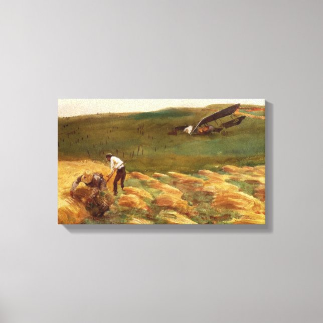 Abgestürztes Flugzeug (von John Singer Sargent) Leinwanddruck (Vorderseite)
