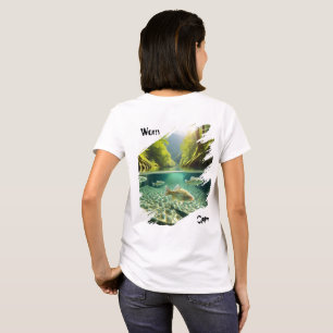 Abgetragen Ruhig Fisch im Bergbach Natur-T-Shirt T-Shirt