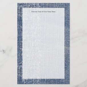 Abgetragene Jeans-Optik Briefpapier