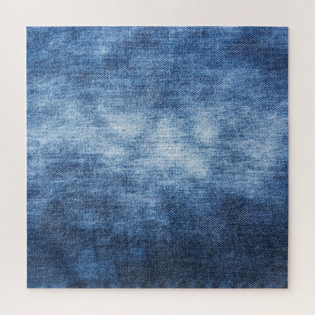 Abgetragener Denim-Stoff, texturierter Hintergrund (Vertikal)