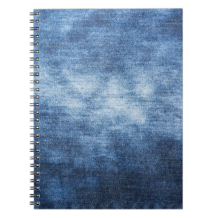 Abgetragener Denim-Stoff, texturierter Hintergrund Notizblock