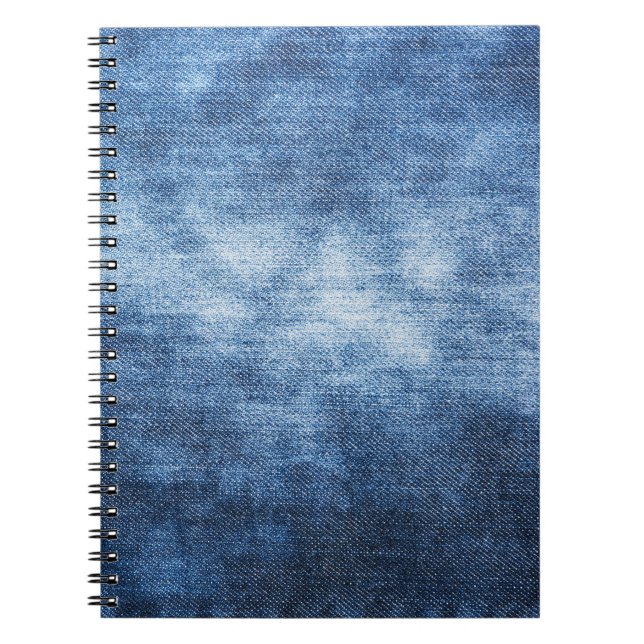 Abgetragener Denim-Stoff, texturierter Hintergrund Notizblock (Vorderseite)
