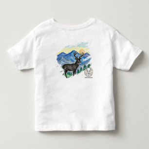 Abgetragenes Calm Buck Logo Kinder T-Shirt — Crayo