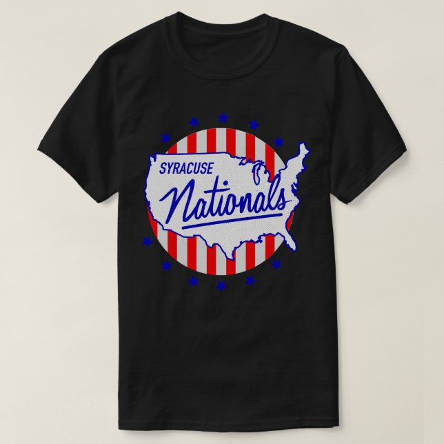 Abgewiesene Syracuse Nationals NBL Basketball 1948 T-Shirt (Design vorne)