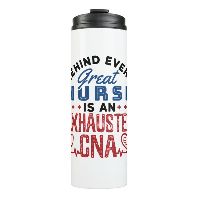 Abgezogener CNA-zertifizierter Krankenpflegeassist Thermosbecher (Vorderseite)