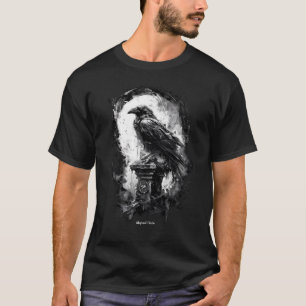 Abgrundblick-Gothic-Rabe-Heavy-Metal-T-Shirt T-Shirt