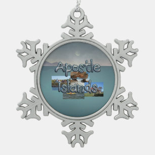 ABH Apostel Islands Schneeflocken Zinn-Ornament