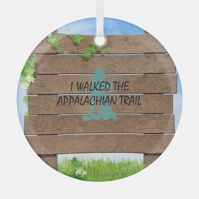 ABH Appalachian Trail Hiker Glass Ornament (Vorderseite)