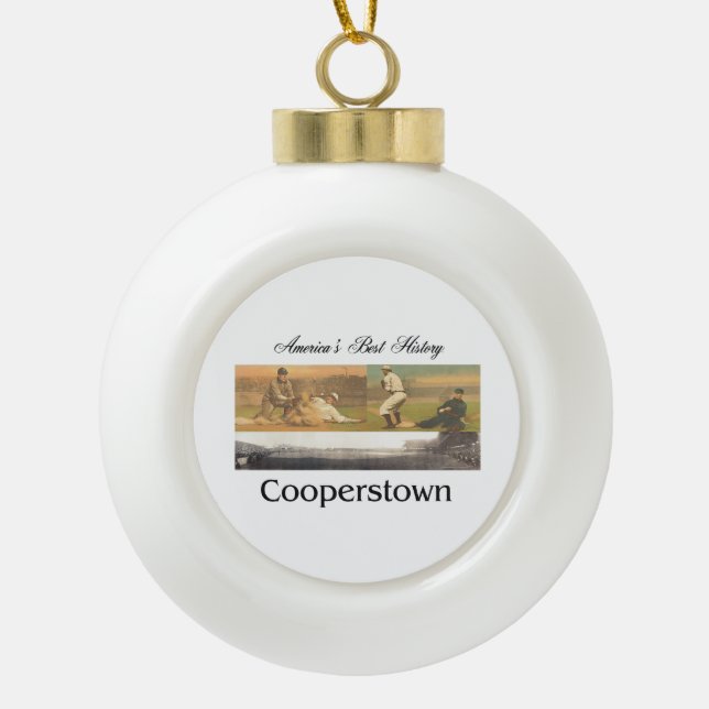 ABH Cooperstown Keramik Kugel-Ornament (Vorderseite)