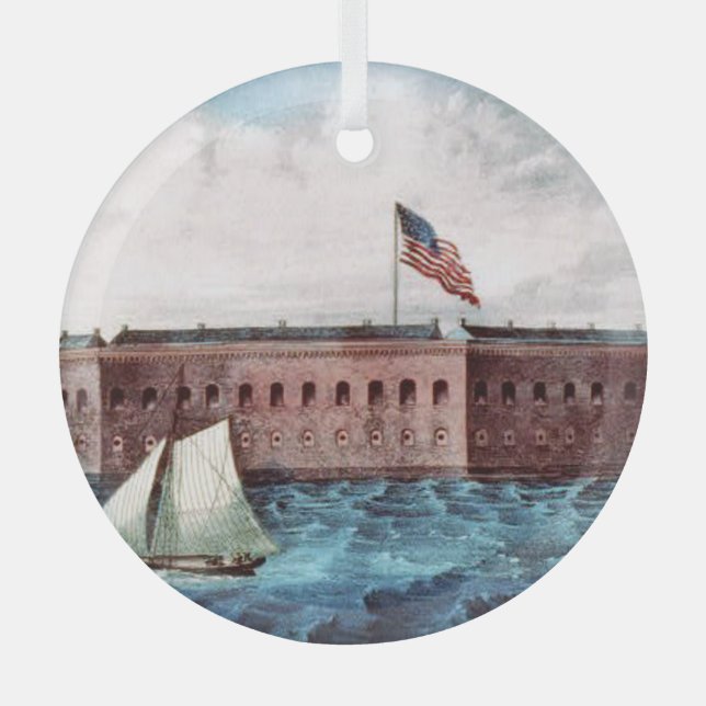 ABH Fort Sumter Ornament Aus Glas (Vorderseite)