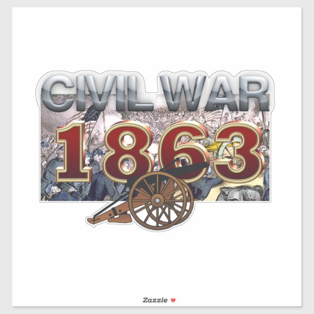 ABH Ziviler Krieg 1863 Aufkleber (Blatt)