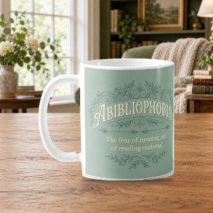 Abibliophobia Angst davor, keine Bücher mehr zu ha Kaffeetasse