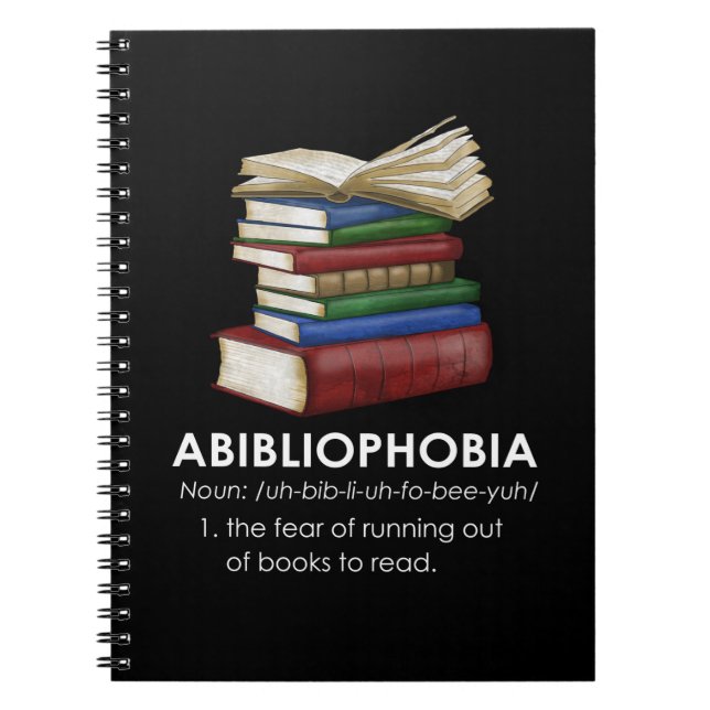 Abibliophobia Funny Reading Book Reader Bookworm Notizblock (Vorderseite)
