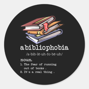 Abibliophobie Definition Bookworm Reader Lesen L Runder Aufkleber
