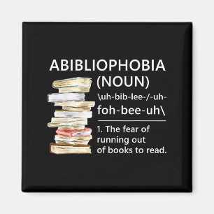 Abibliophobie Definition lustiges Lesen Buchwurm Magnet