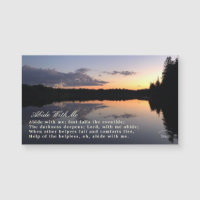Abide With Me Inspirer Sunset Photography Magnet