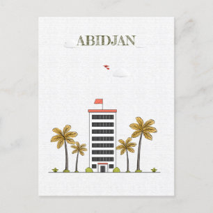 Abidjan-Elfenbeinküste Postkarte