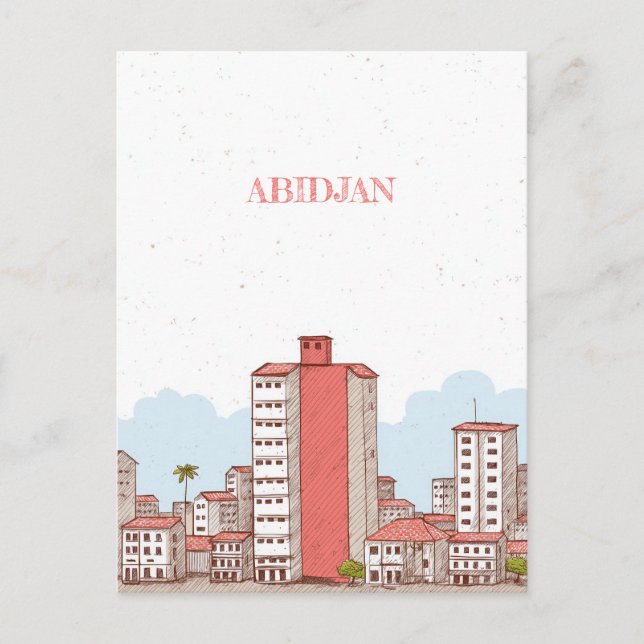 Abidjan Ivory Coast Travel Postkarte (Vorderseite)