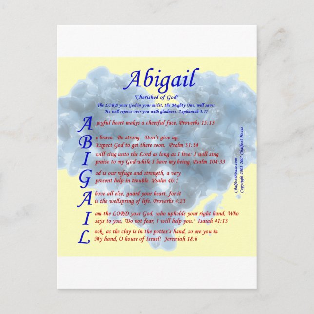 Abigail Acrostic Postkarte (Vorderseite)