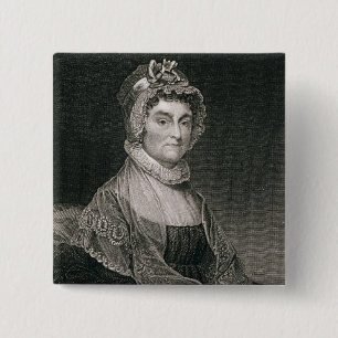 Abigail Adams, graviert von G.F. Storm (fl.c.1834) Button