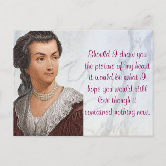 Abigail Adams love letters Postkarte