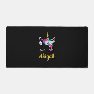 Abigail Dark Unicorn Name-T-Shirt Schreibtischunterlage