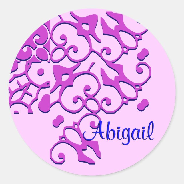 Abigail Designer Name II Aufkleber (Vorderseite)