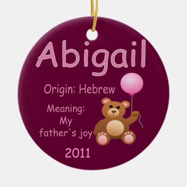 Abigail/Foto Keramik Ornament (Vorne)