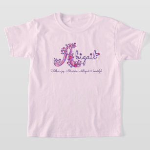 Abigail Girls schreiben einen individuelle Name T-Shirt