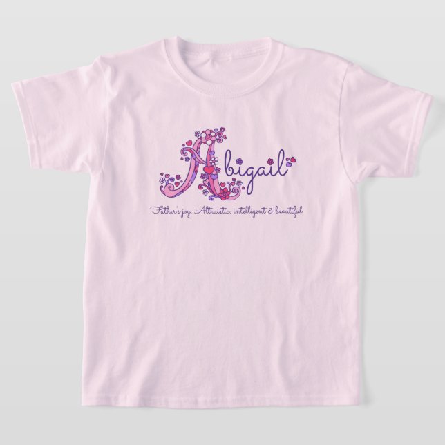 Abigail Girls schreiben einen individuelle Name T-Shirt (Ablage )