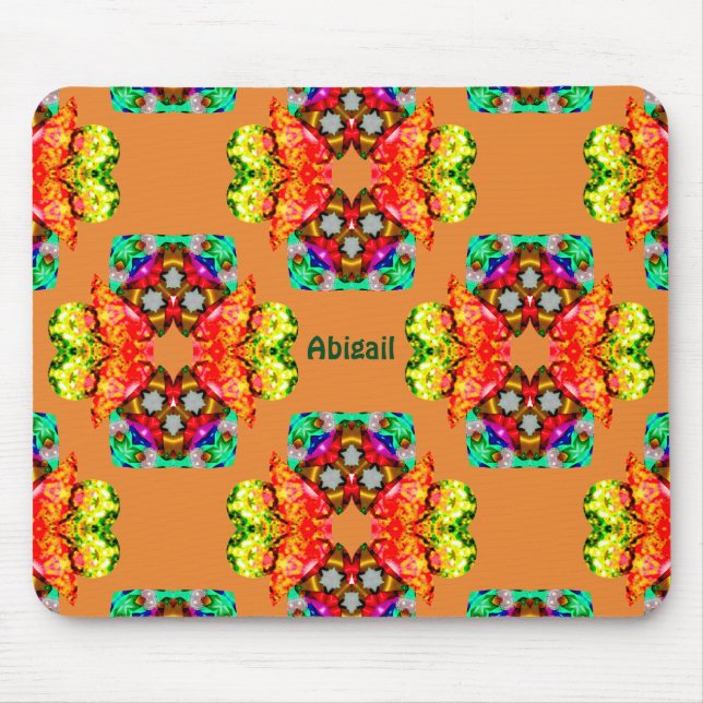 ABIGAIL~ Golden Bogen Muster ~ Personalisiert Mousepad (Vorne)